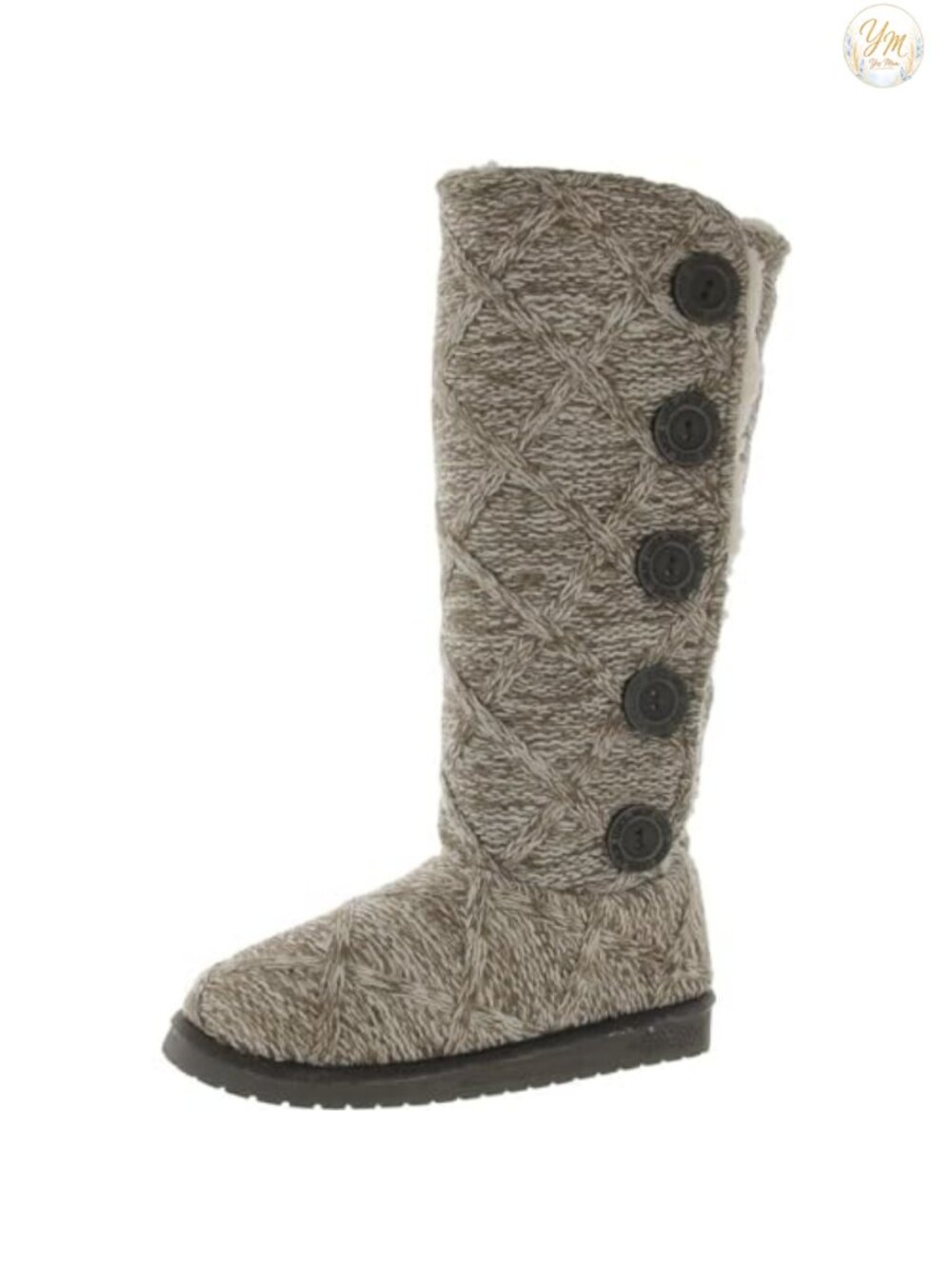 MUK LUKS Malena Mid-Calf Knit Boots with Faux Fur